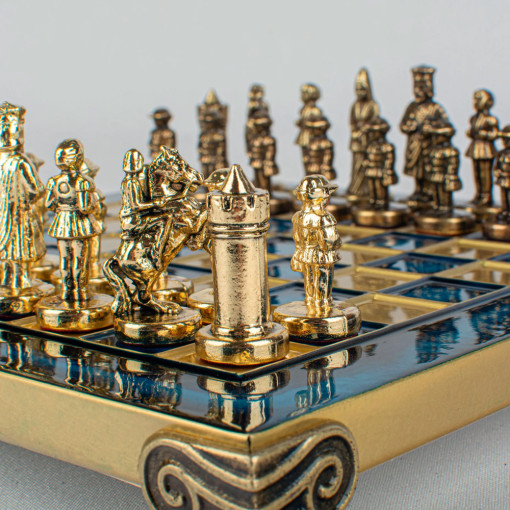 Šah Vizantijsko Carstvo Plavi 20 cm